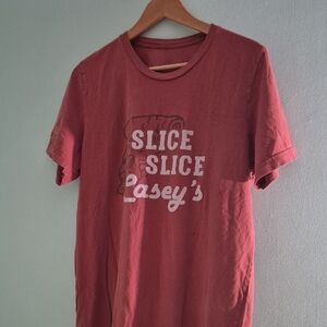 Red Graphic T-Shirt for Men Slice Slice Casey's Large USED 8/10